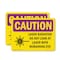 Signmission Radiation & Laser Sign, 3.5 in H x 5 in W, Vinyl Decal, Rectangle OS-2PACK-CR-D-35-L-10146 - alternate 1